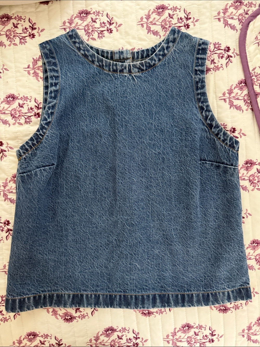 Denim shell top